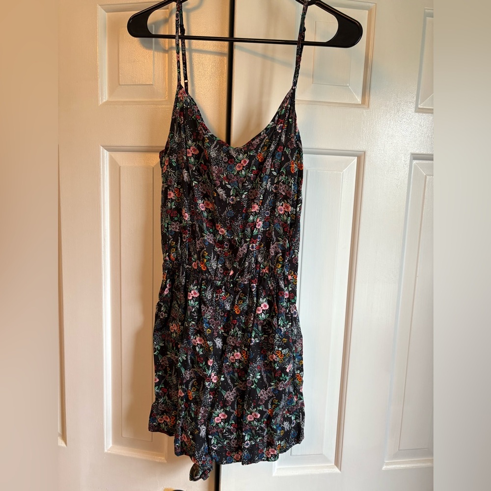 Floral Spaghetti Strap Romper